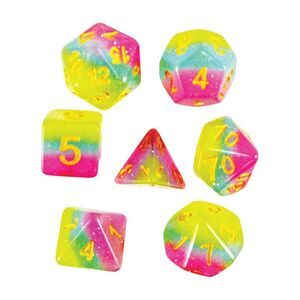 7-Piece Polyhedral Dice Set: Pastel
